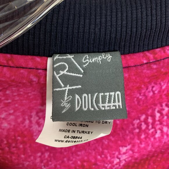 Simply Art By Dolcezza Womens M Jacket Stretch Abstract Print Zip Up Boho Pocket - Picture 2 of 12